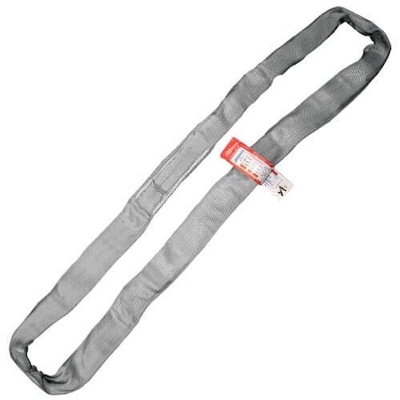 Endless Round Slings, 4 Ft L, Gray